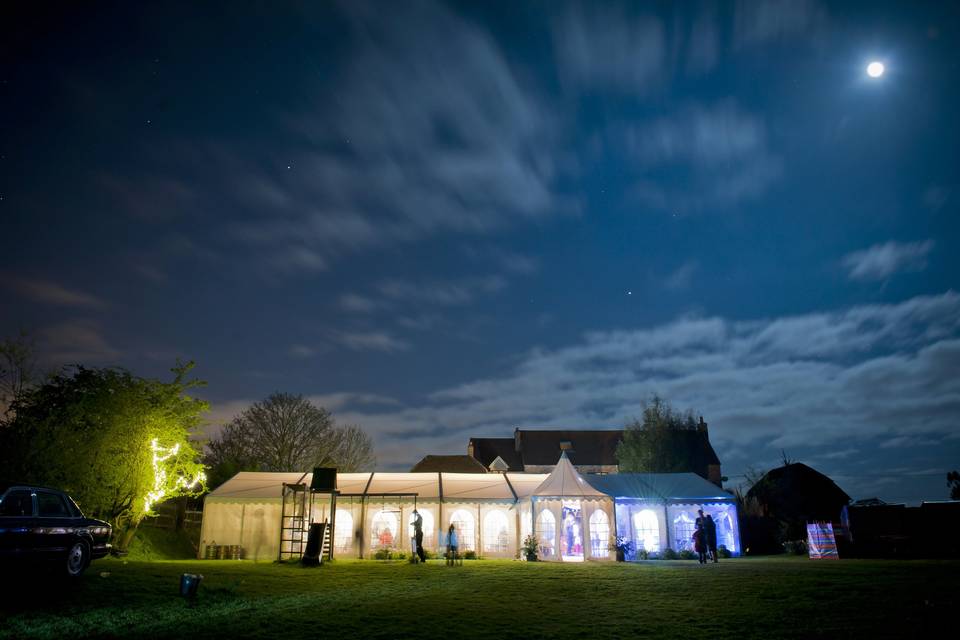 Marquee at night