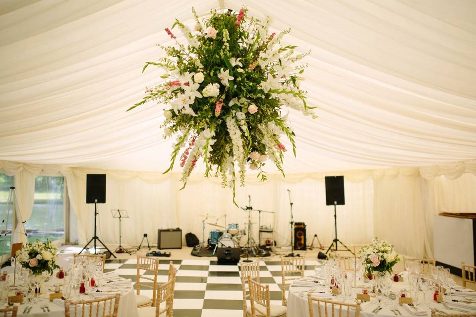 Black-and-white dance floor