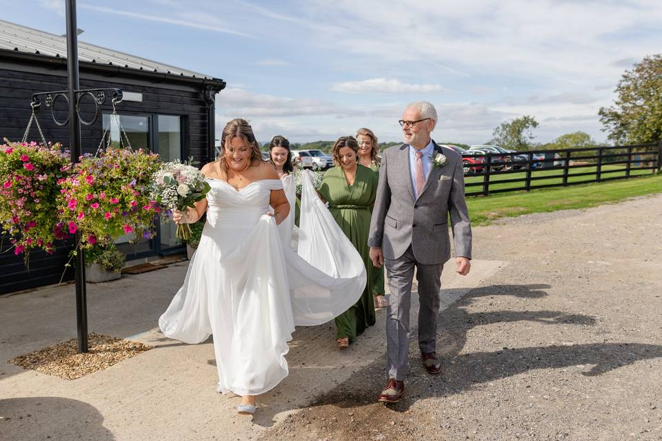 Bride Arriving