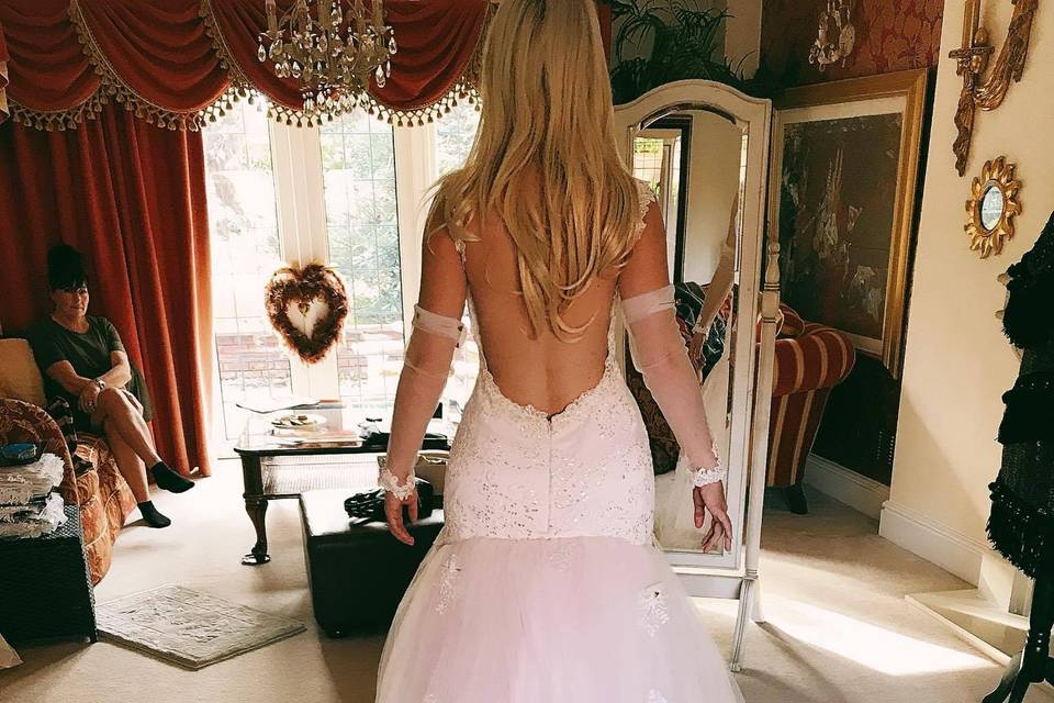 Fitting for a hand made dress