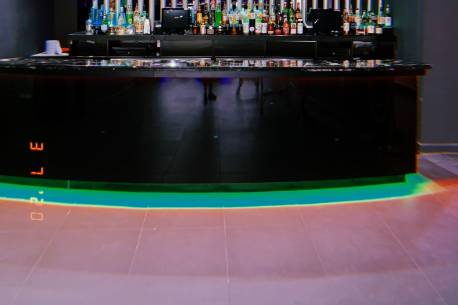 One of the many bar areas