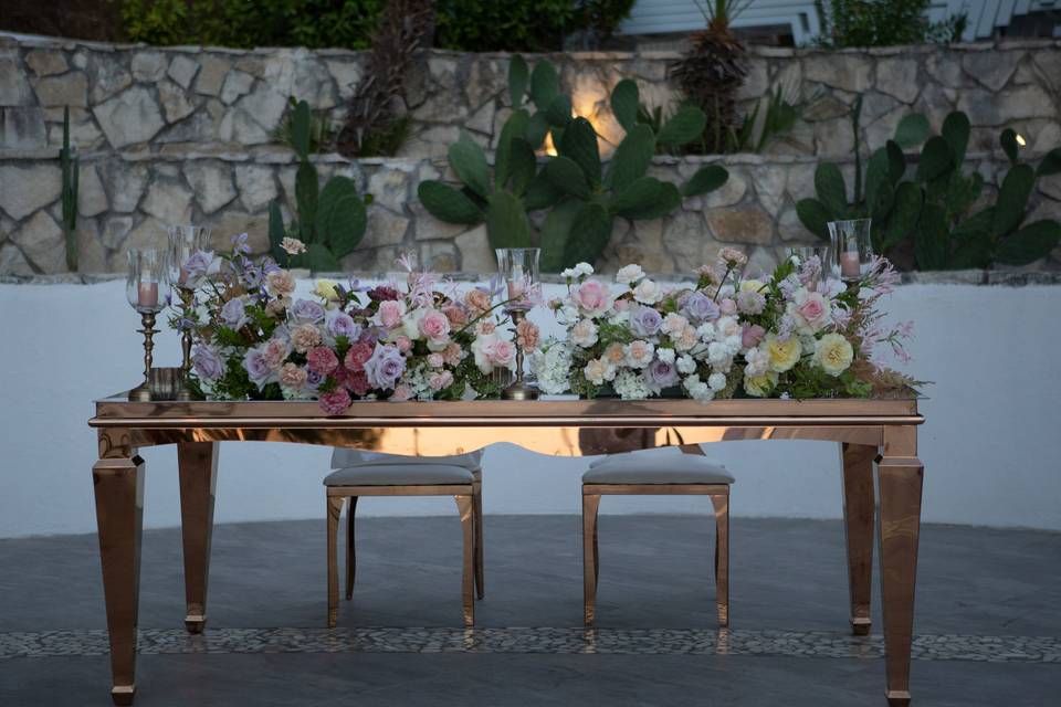 Bride and Groom table