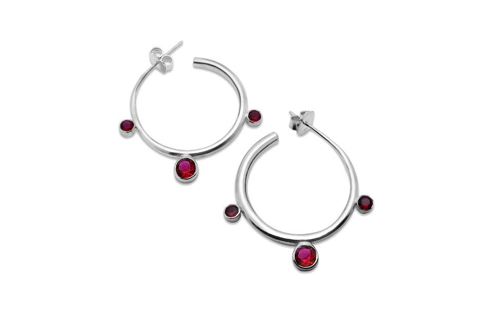 Large hoop earrings