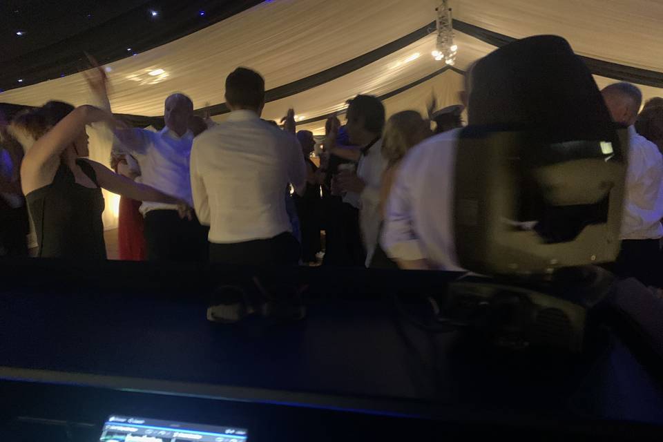 Guests dancing