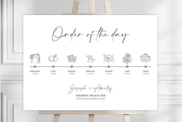 Order of the Day sign