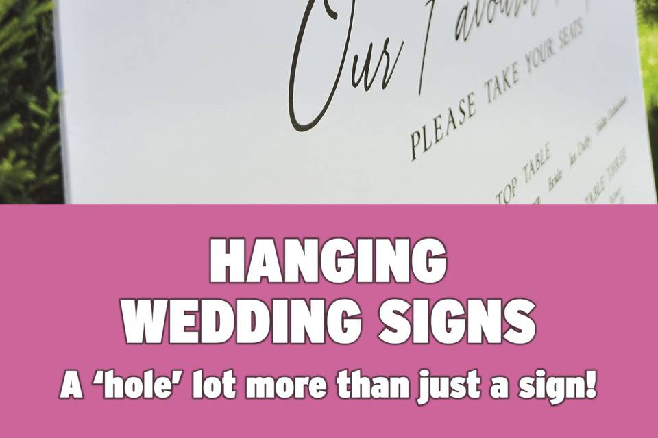 Hanging Wedding Sign A1