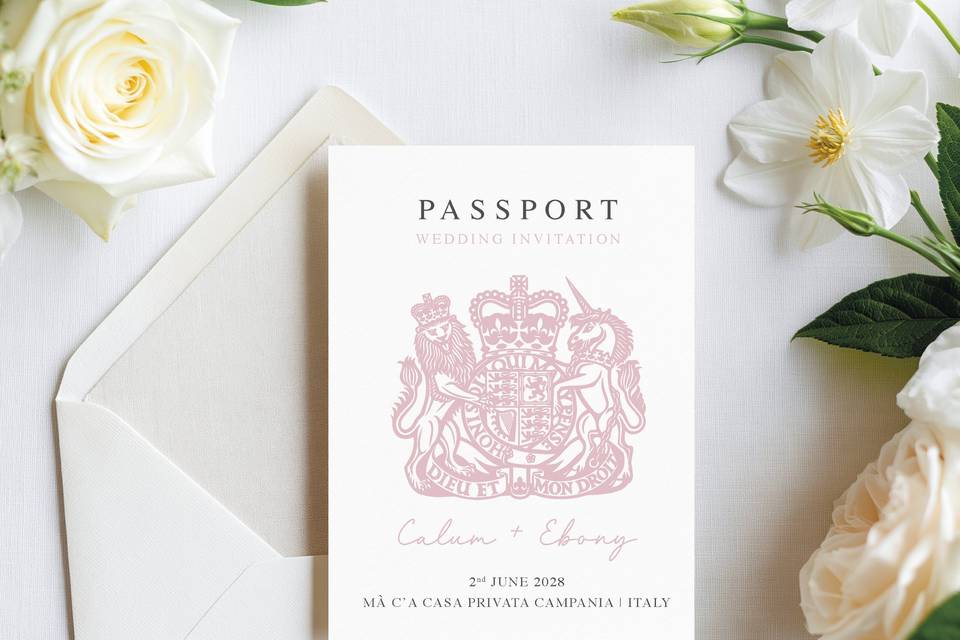Wedding Passport Invitation