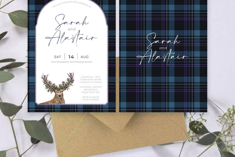 Scottish Stag themed wedding