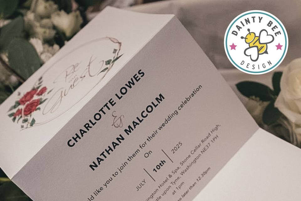 Z-Fold Wedding Invite