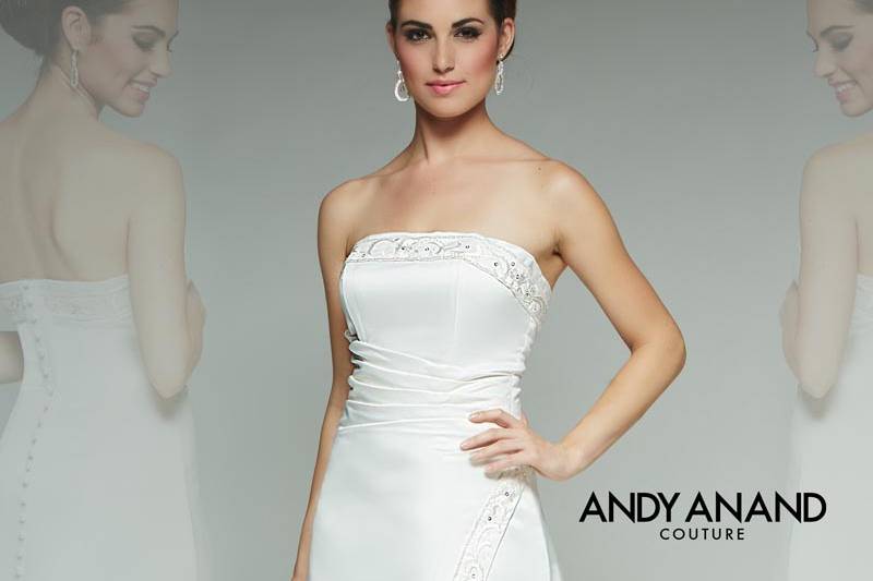 Andy Anand Strapless Dress