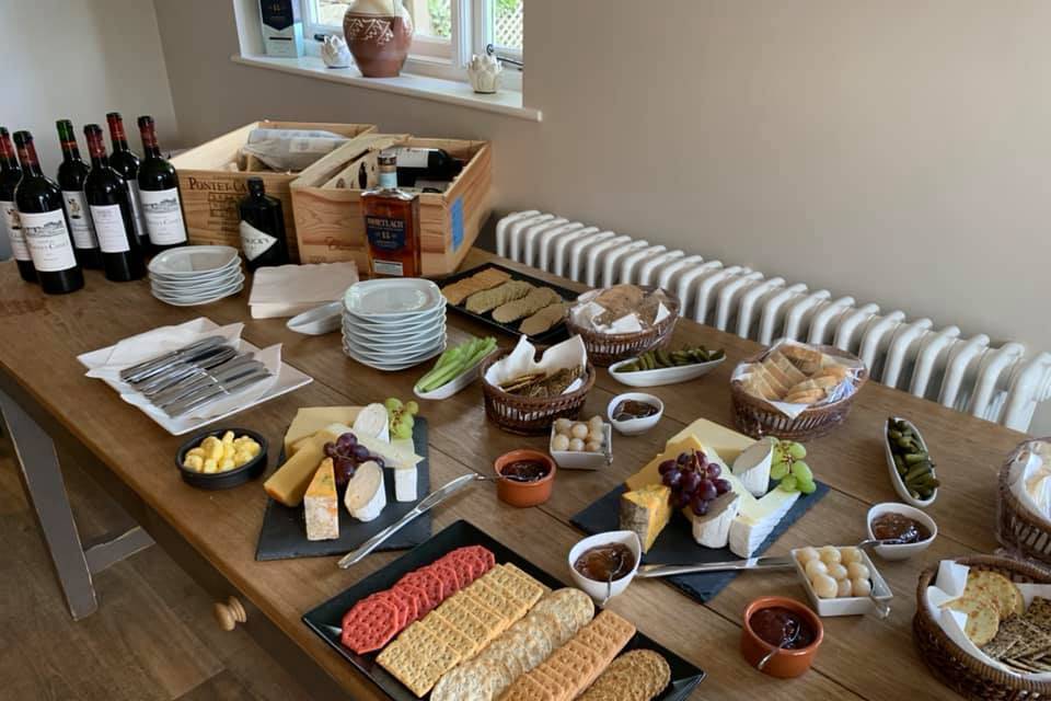 Cheese and Wine table