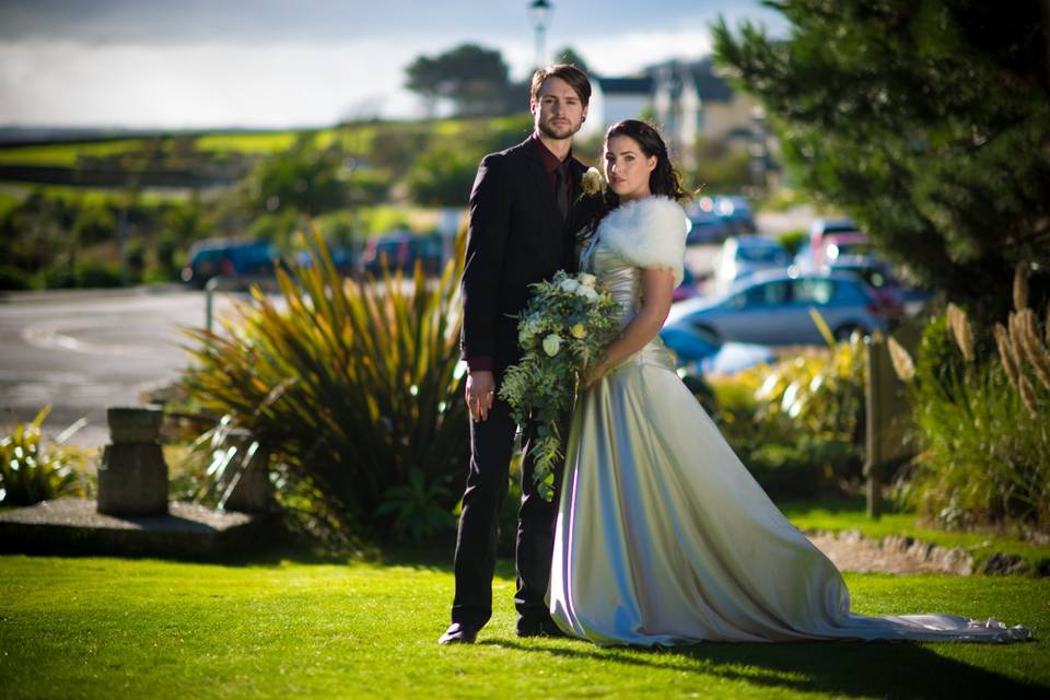 Couple in garden