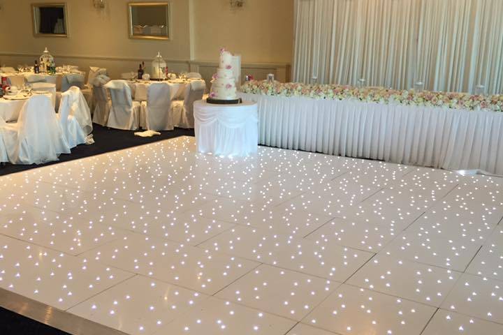 Our White starlit dance floor