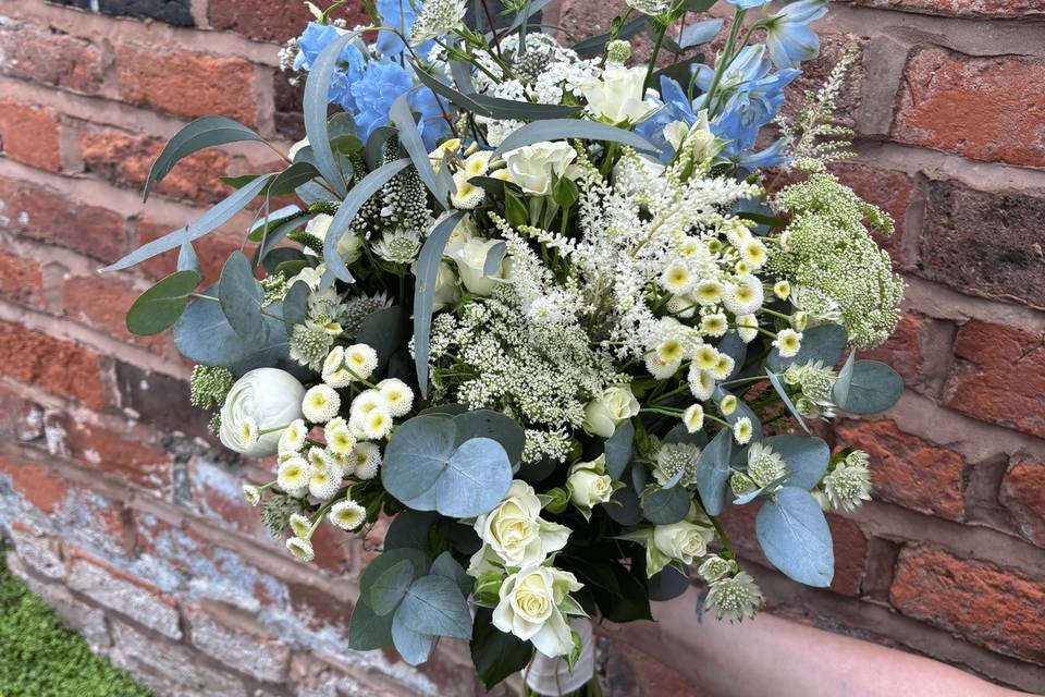Pale Blue and White Bridal