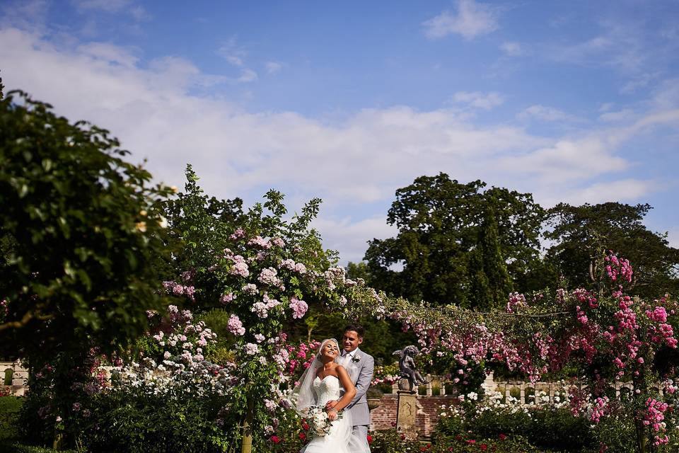 Romantic portrait in the garden