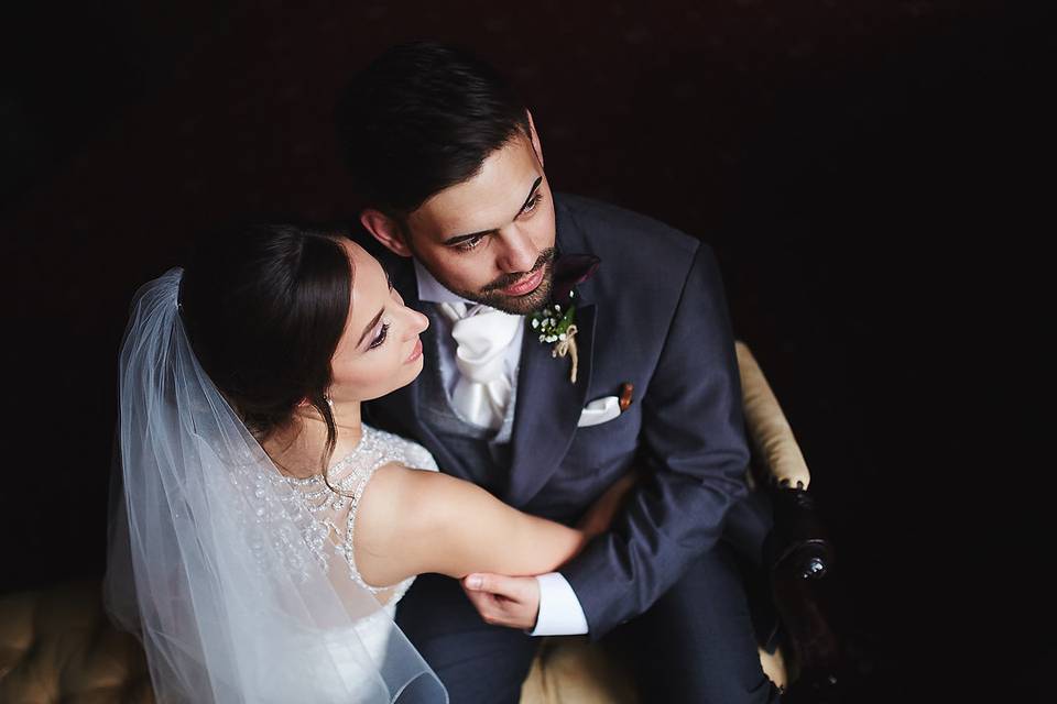 Bride and Groom close