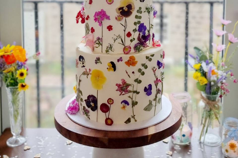 Edible Flower Cake