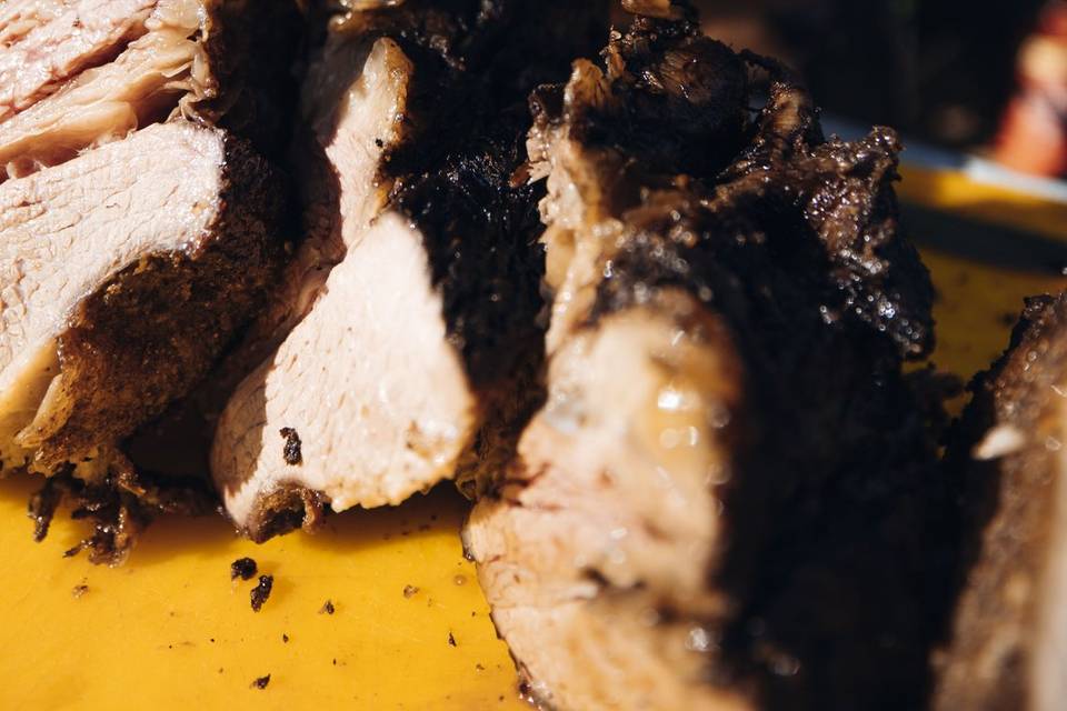 Chef working on the Beef Ribs