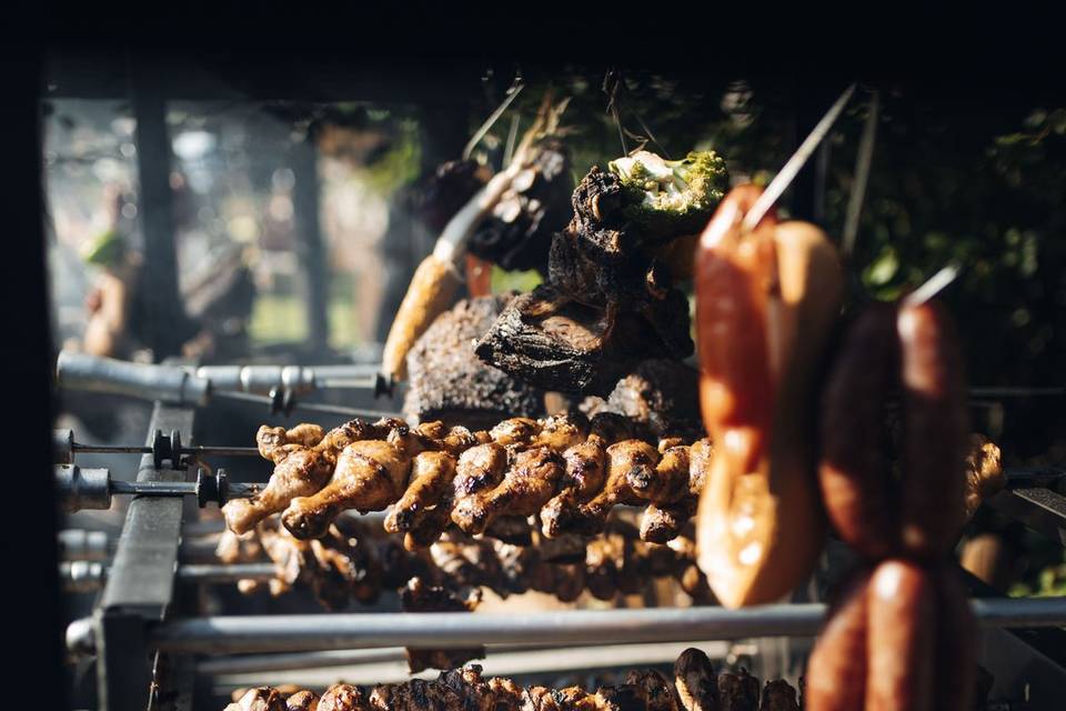 Open Fire BBQ Set Up