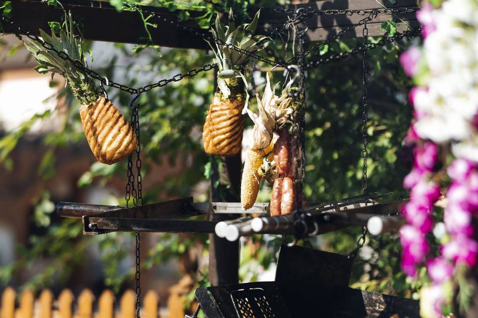 Open Fire BBQ Set Up