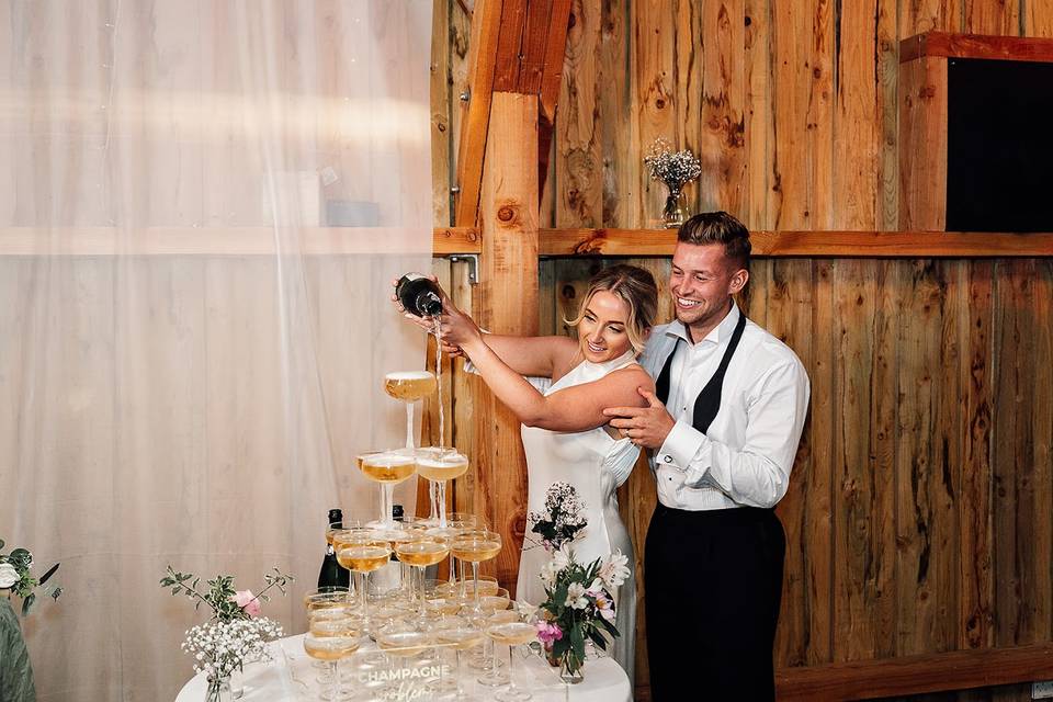 Champagne tower
