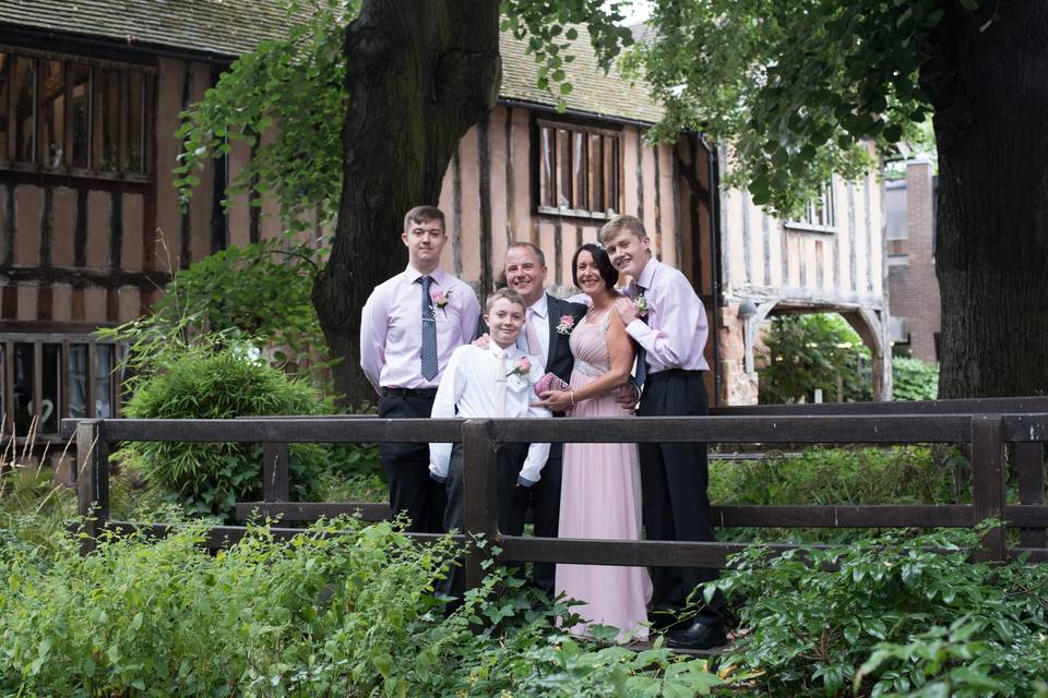 Family on the bridge