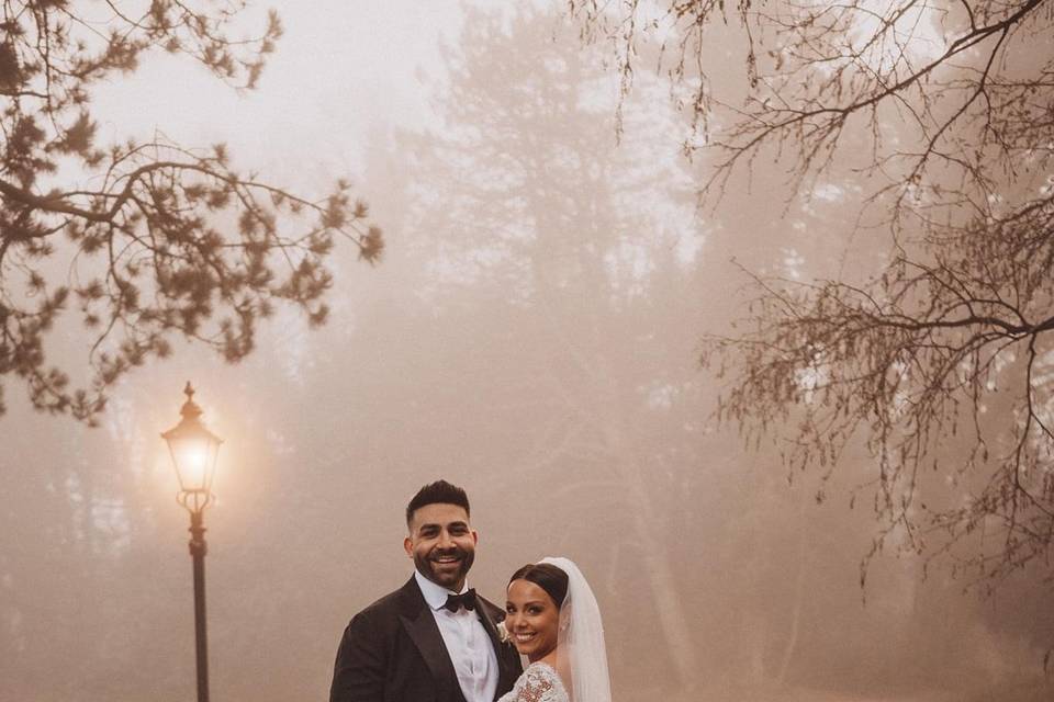 Dancing in front of the trees