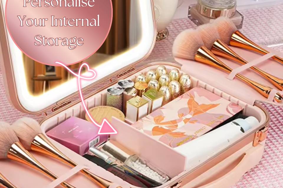 Make up box with mirror