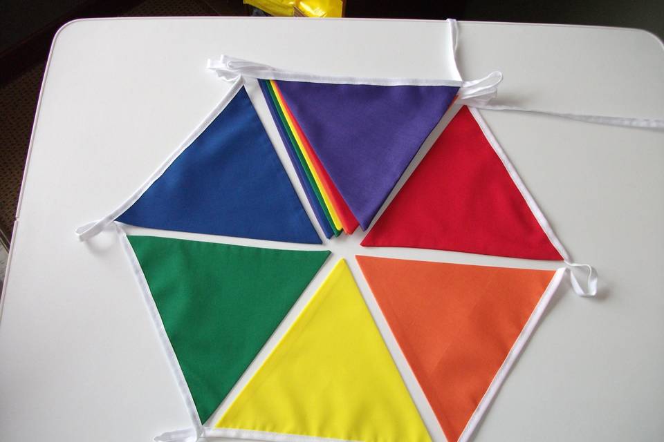 Rainbow colours bunting