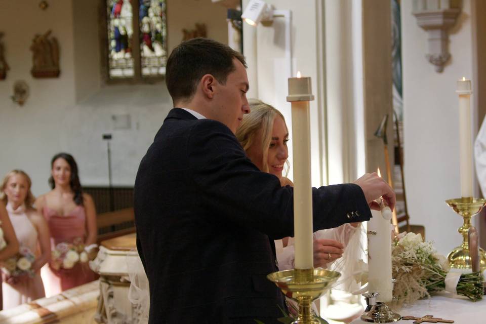 L and B - Lighting of the candles.