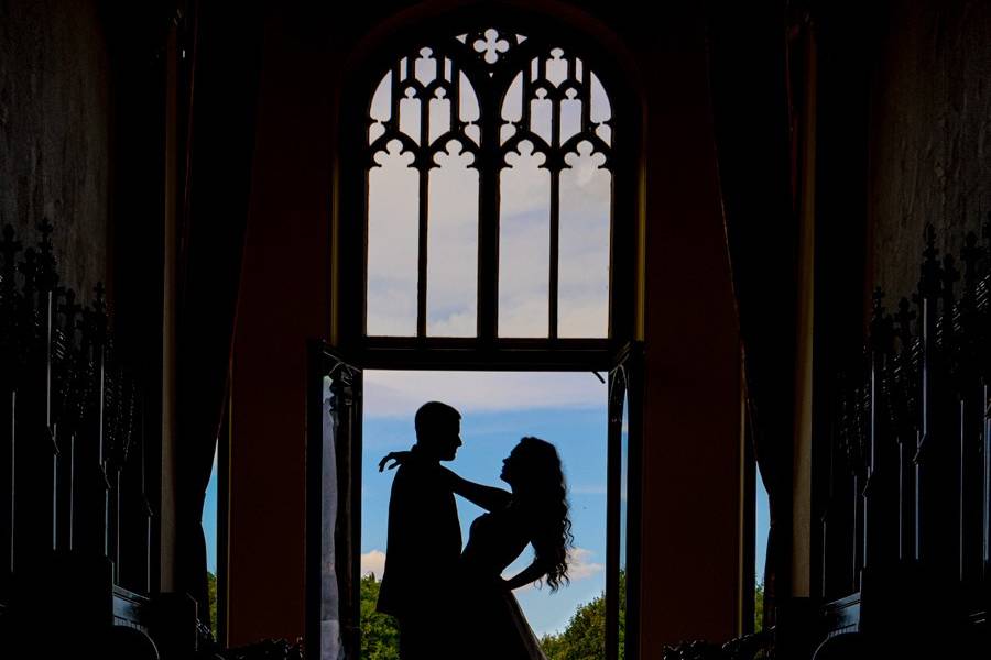Silhouette of Bride & Groom