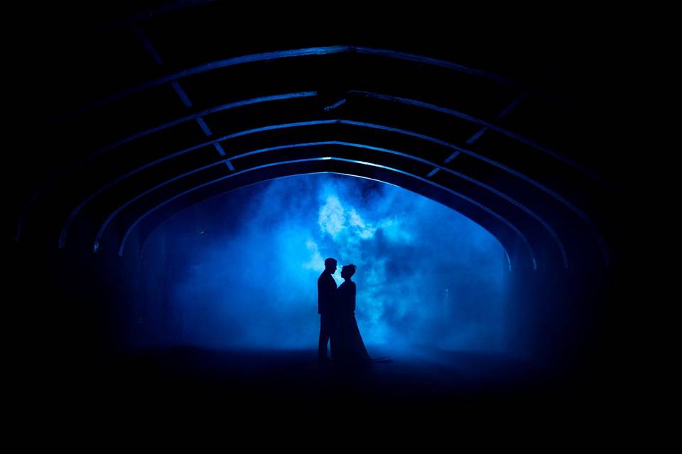 Evening Smoke of Bride & Groom