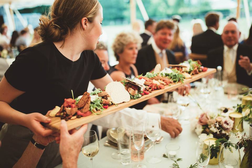 Sharing Mediterranean platters