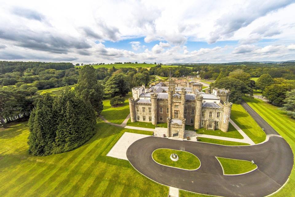 Aerial view of Hensol Castle