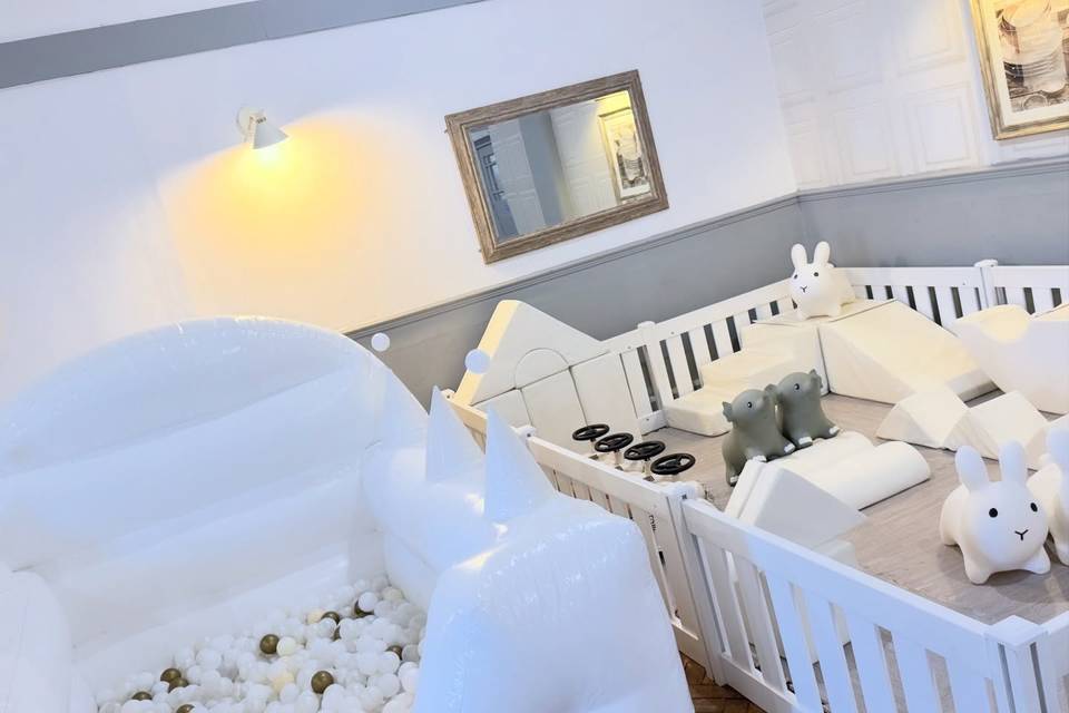 All white soft play & ball pit