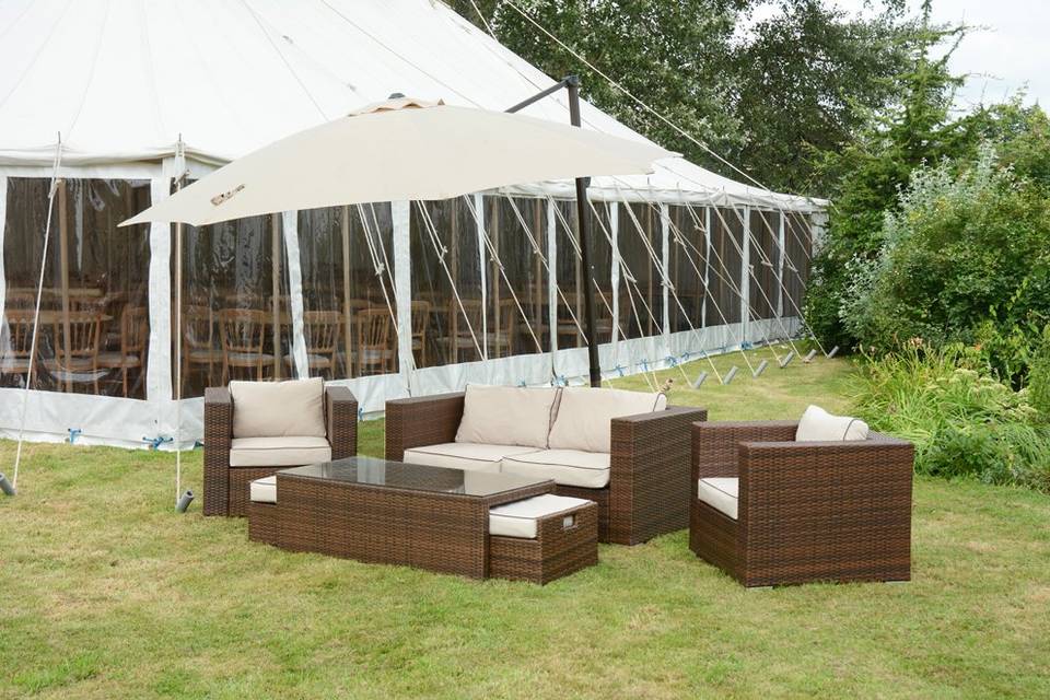 Outdoor rattan furniture