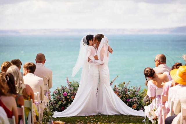 Ceremony on lawn
