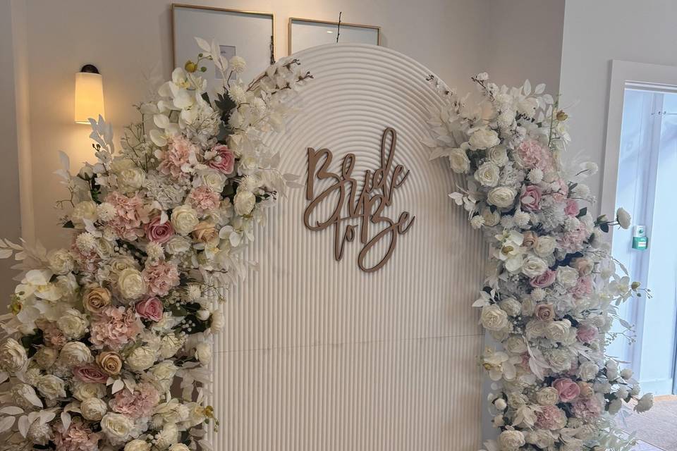Bridal shower backdrop