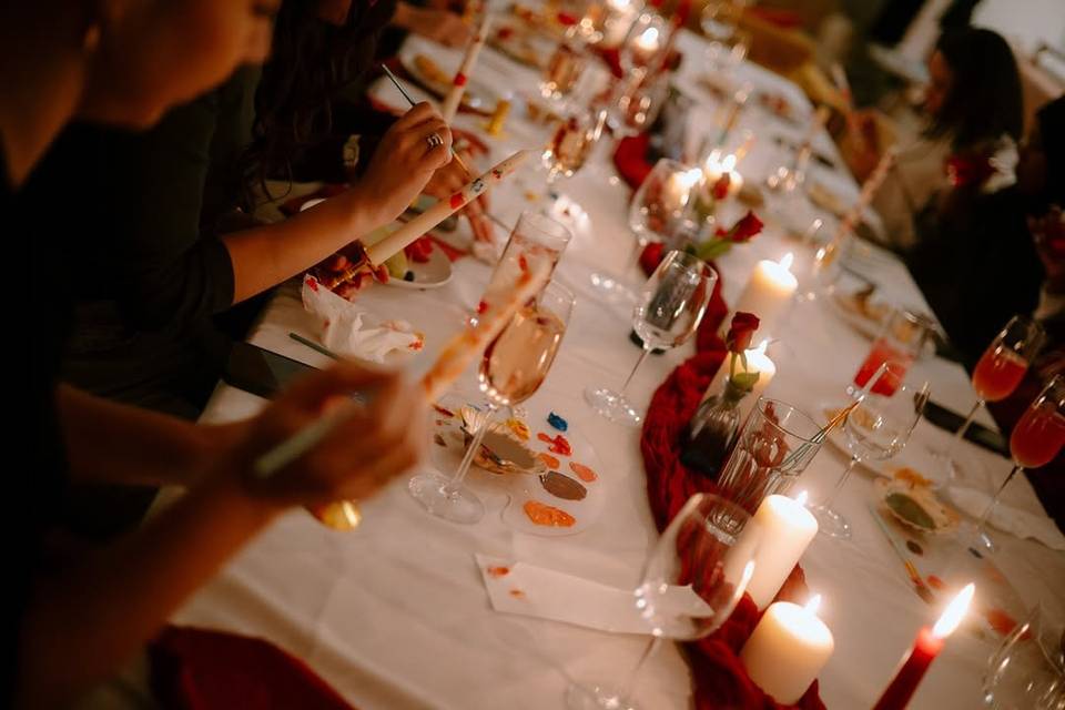 Bridal Shower Dining set up