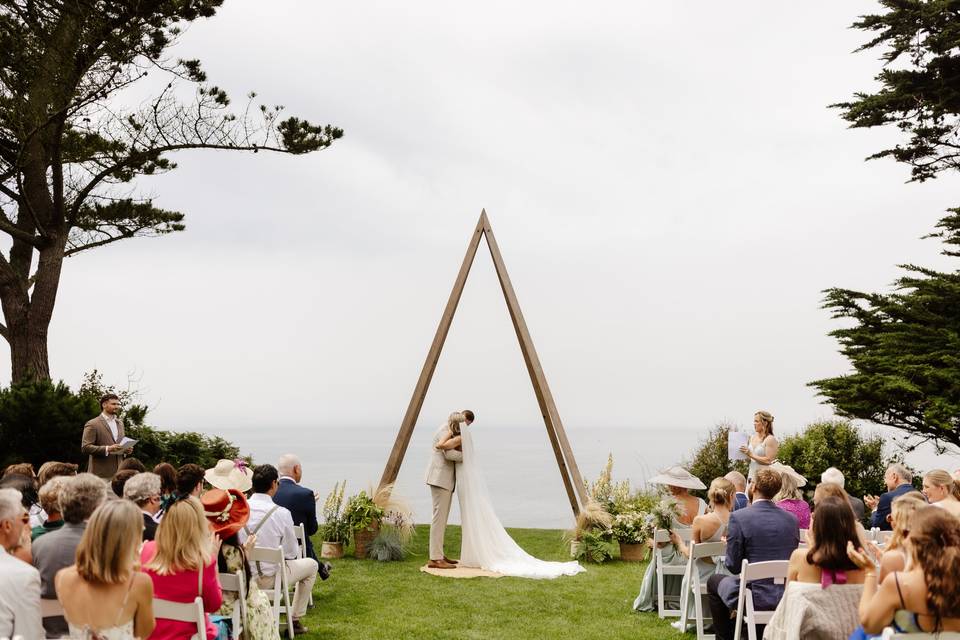 Ceremony on lawn
