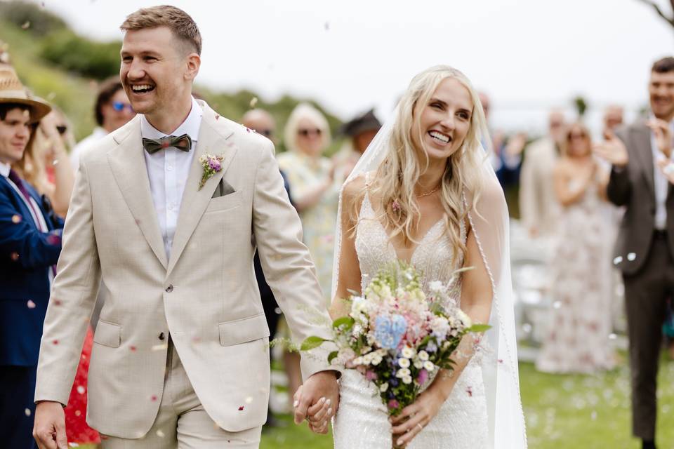 Couple after ceremony