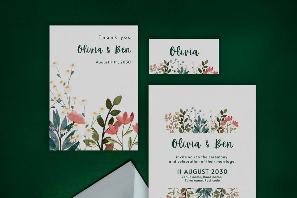 Olivia collection - wedding stationery