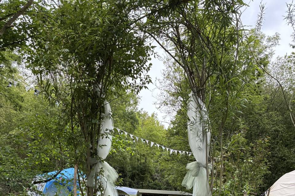 Rose arch decorated