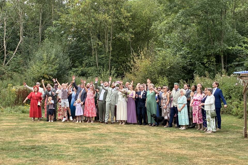 Guests on the field