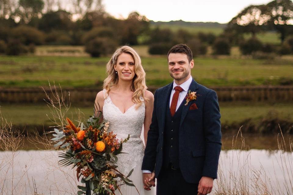 Autumnal bridal bouquet