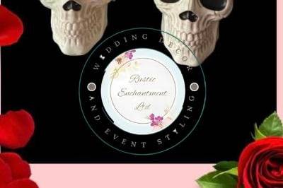 Gothic skull centrepieces