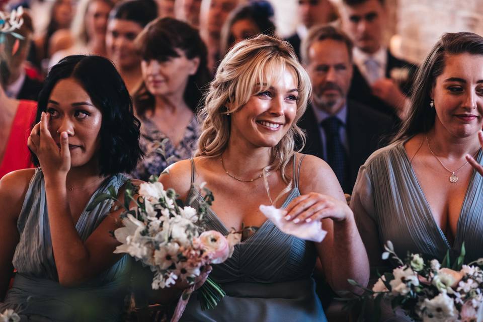 Emotional bridesmaid