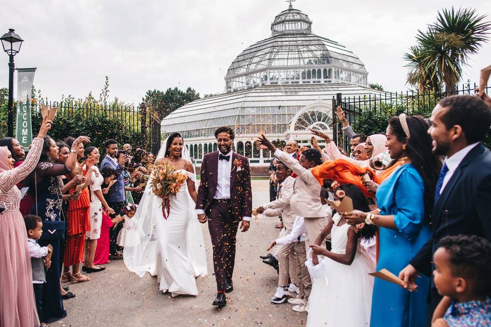 Palm house wedding