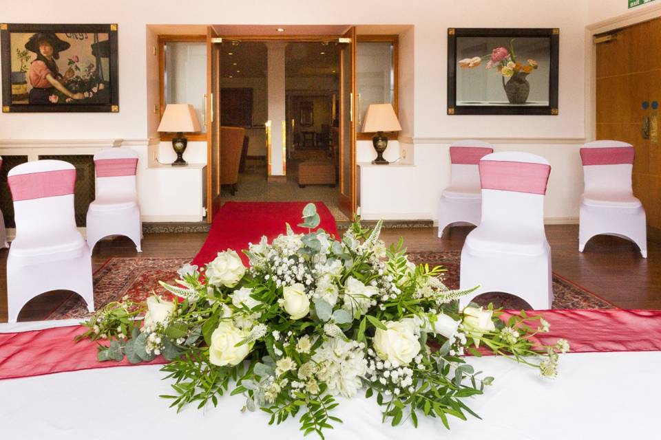 Intimate ceremony in Bay Room