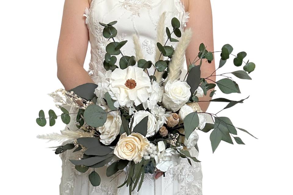 Preserved Ivory Rose Bouquet